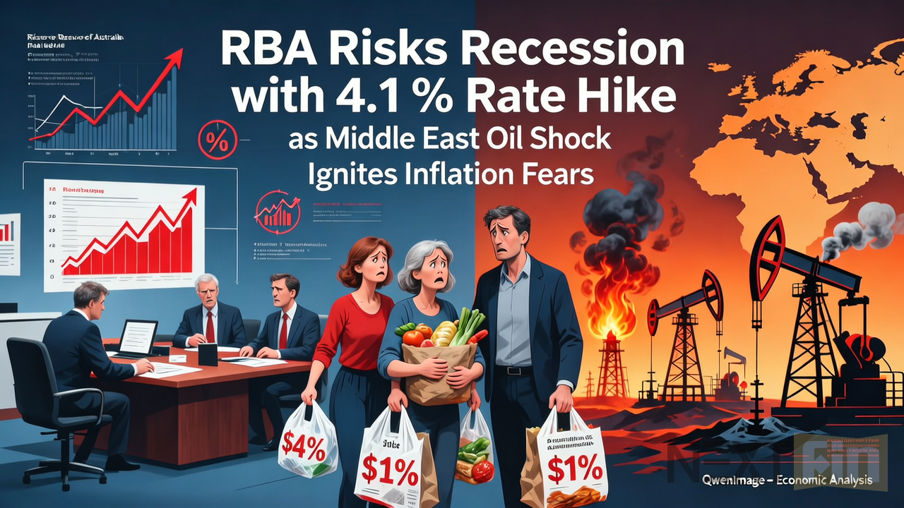 RBA Risks Recession with 4.1% Rate Hike as Middle East Oil Shock Ignites Inflation Fears