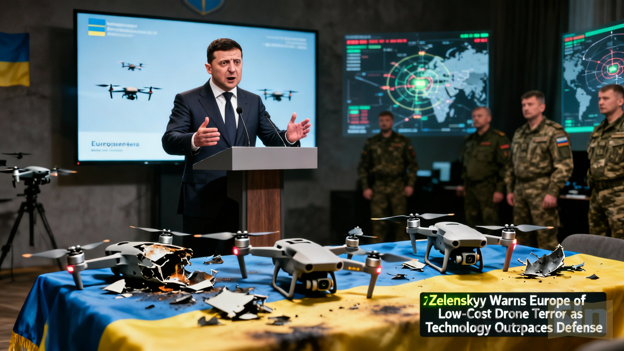 Zelenskyy Warns Europe of Low-Cost Drone Terror as Technology Outpaces Defense
