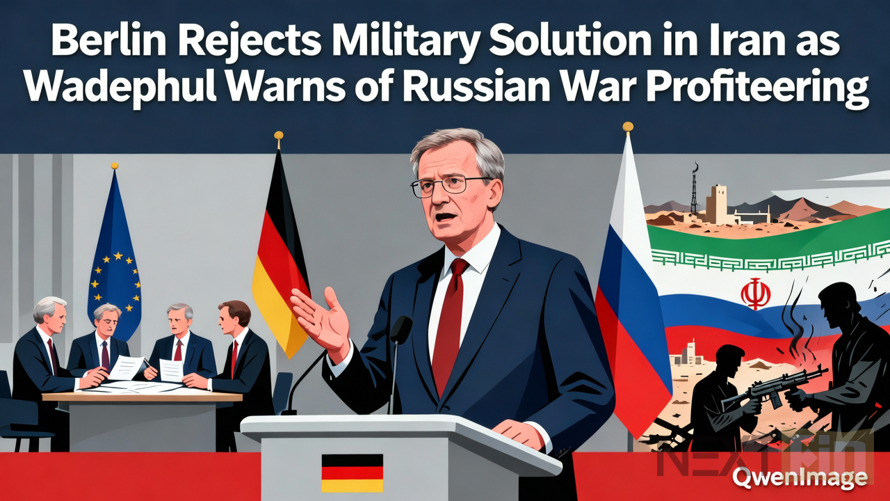 Berlin Rejects Military Solution in Iran as Wadephul Warns of Russian War Profiteering