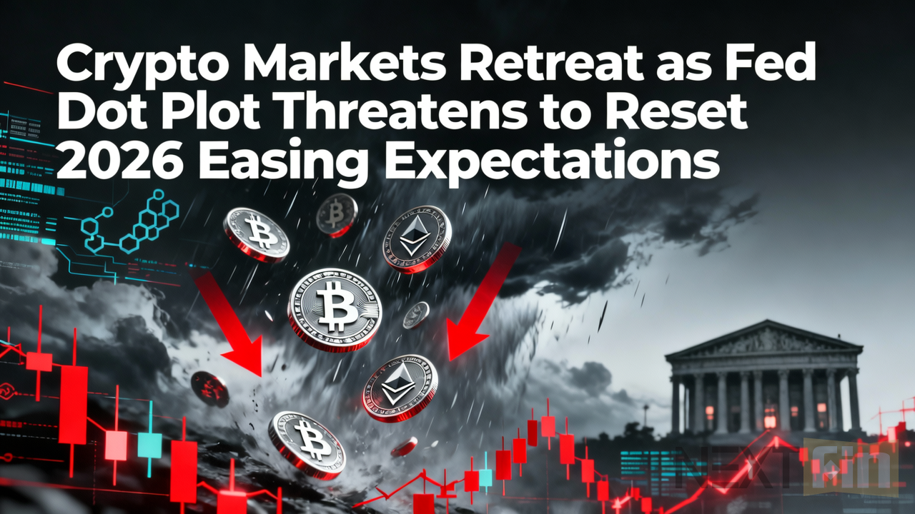 Crypto Markets Retreat as Fed Dot Plot Threatens to Reset 2026 Easing Expectations