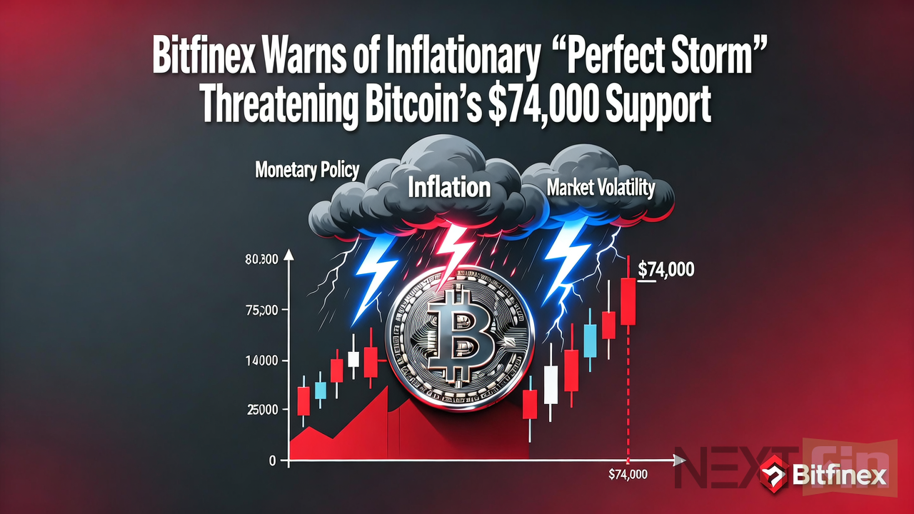 Bitfinex Warns of Inflationary 'Perfect Storm' Threatening Bitcoin’s $74,000 Support