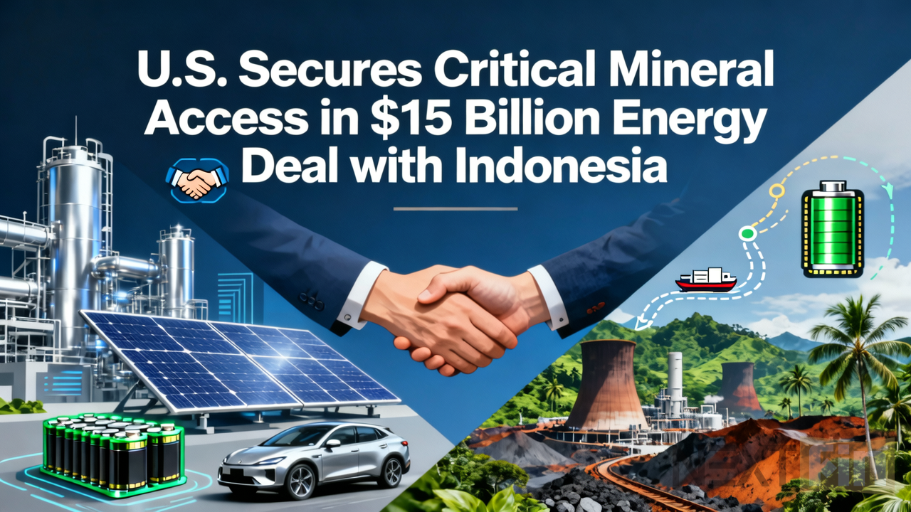 U.S. Secures Critical Mineral Access in $15 Billion Energy Deal with Indonesia