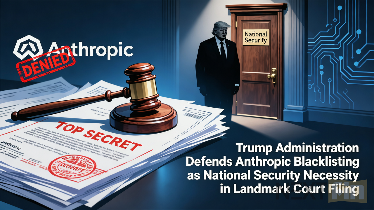 Trump Administration Defends Anthropic Blacklisting as National Security Necessity in Landmark Court Filing