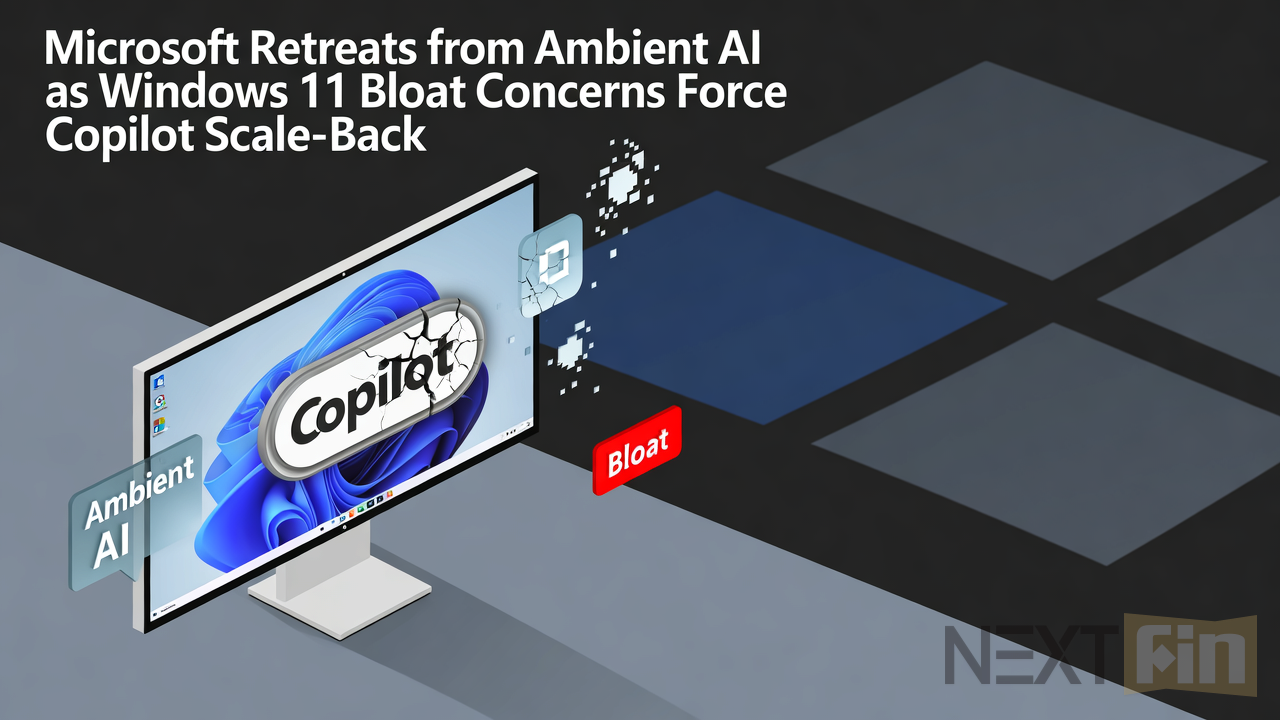Microsoft Retreats from Ambient AI as Windows 11 Bloat Concerns Force Copilot Scale-Back