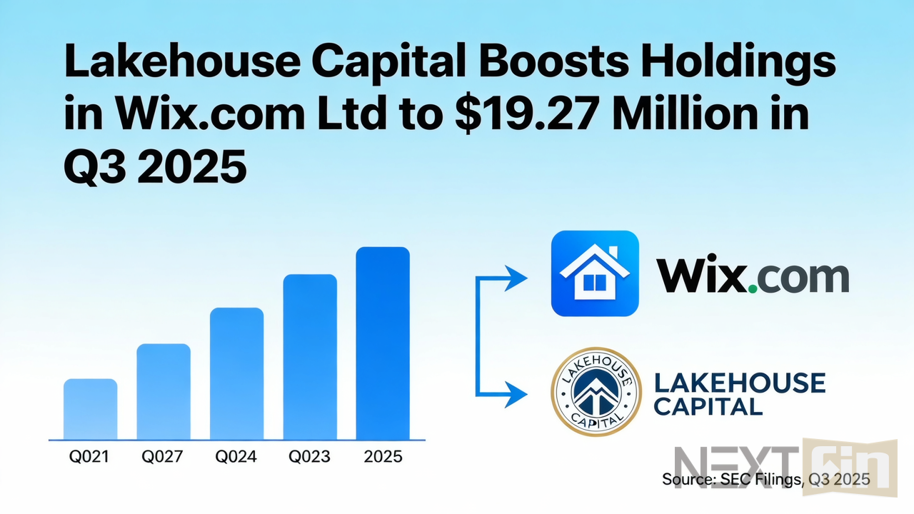 Lakehouse Capital Boosts Holdings in Wix.com Ltd. to $19.27 Million in Q3 2025