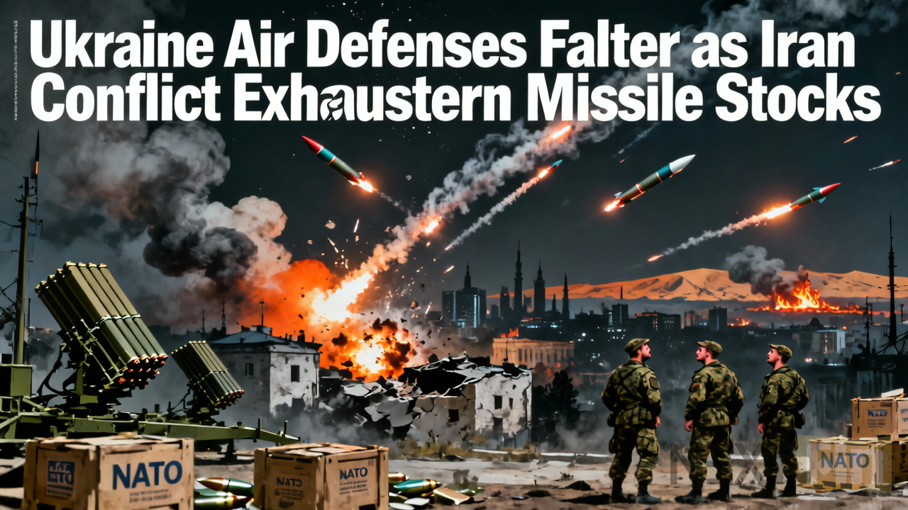 Ukraine Air Defenses Falter as Iran Conflict Exhausts Western Missile Stocks