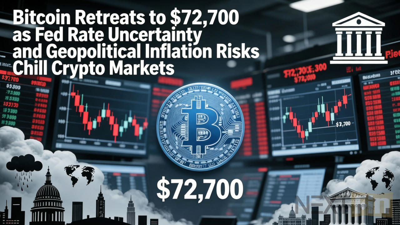 Bitcoin Retreats to $72,700 as Fed Rate Uncertainty and Geopolitical Inflation Risks Chill Crypto Markets