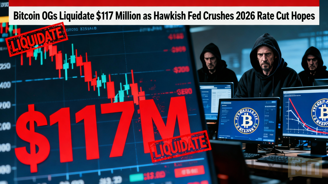 Bitcoin OGs Liquidate $117 Million as Hawkish Fed Crushes 2026 Rate Cut Hopes