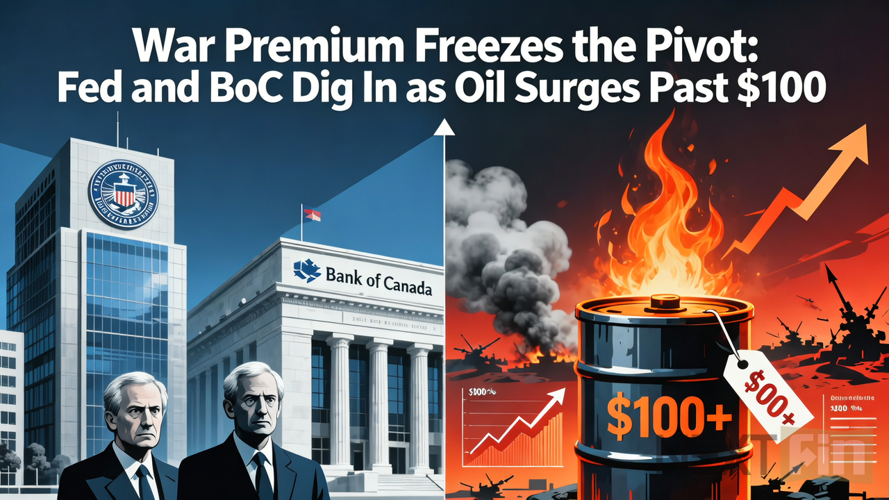 War Premium Freezes the Pivot: Fed and BoC Dig In as Oil Surges Past $100