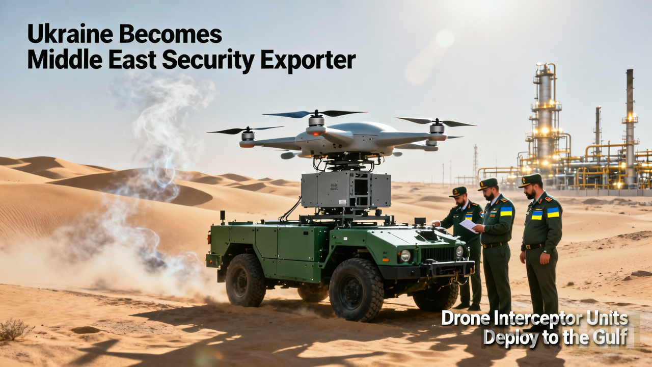 Ukraine Becomes Middle East Security Exporter as Drone Interceptor Units Deploy to the Gulf