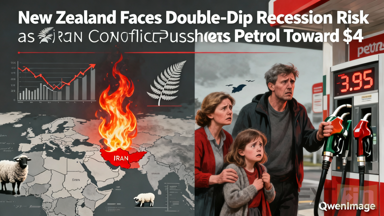New Zealand Faces Double-Dip Recession Risk as Iran Conflict Pushes Petrol Toward $4