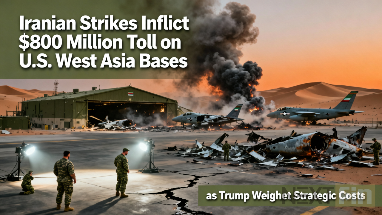 Iranian Strikes Inflict $800 Million Toll on U.S. West Asia Bases as Trump Weighs Strategic Costs
