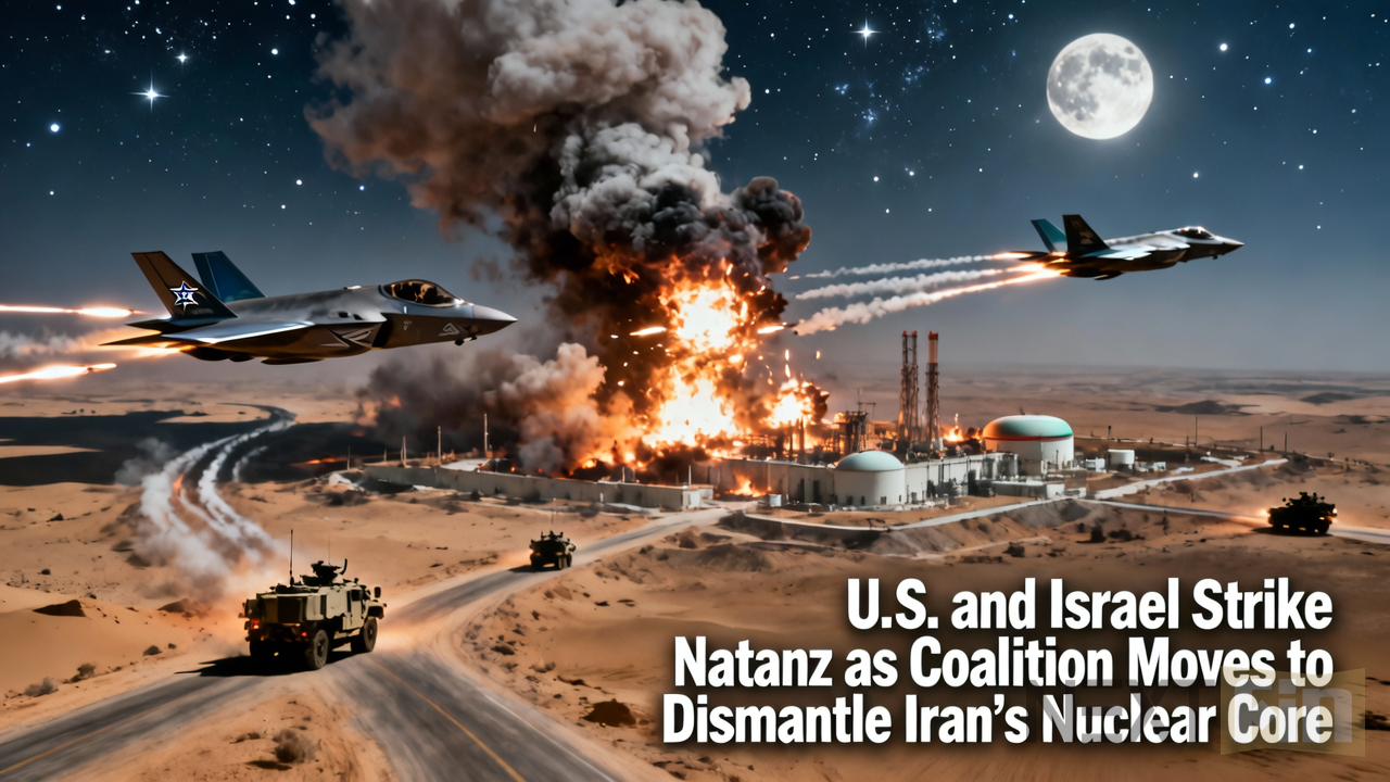 U.S. and Israel Strike Natanz as Coalition Moves to Dismantle Iran’s Nuclear Core