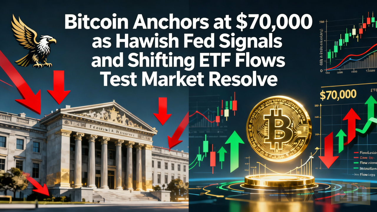 Bitcoin Anchors at $70,000 as Hawkish Fed Signals and Shifting ETF Flows Test Market Resolve