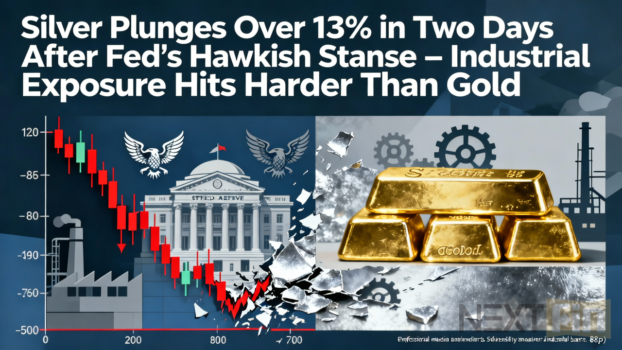 Silver Plunges Over 13% in Two Days After Fed's Hawkish Stance - Industrial Exposure Hits Harder Than Gold