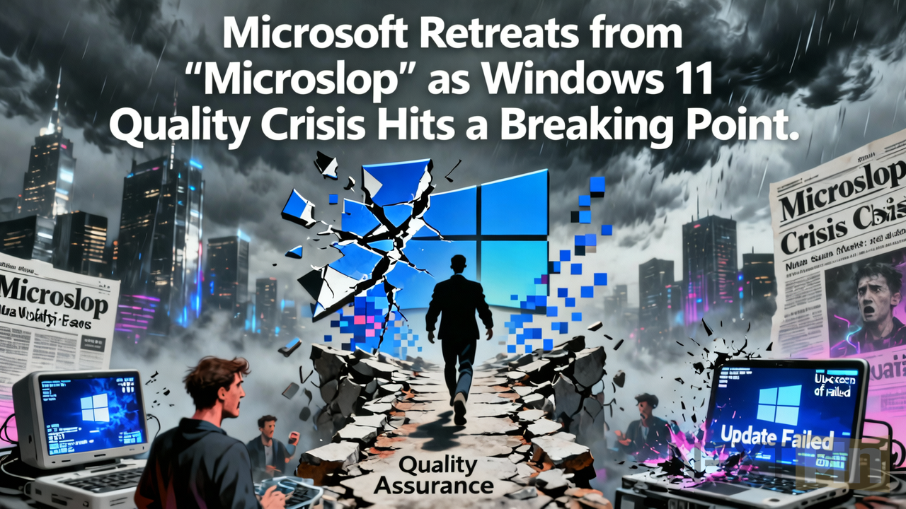 Microsoft Retreats from 'Microslop' as Windows 11 Quality Crisis Hits a Breaking Point