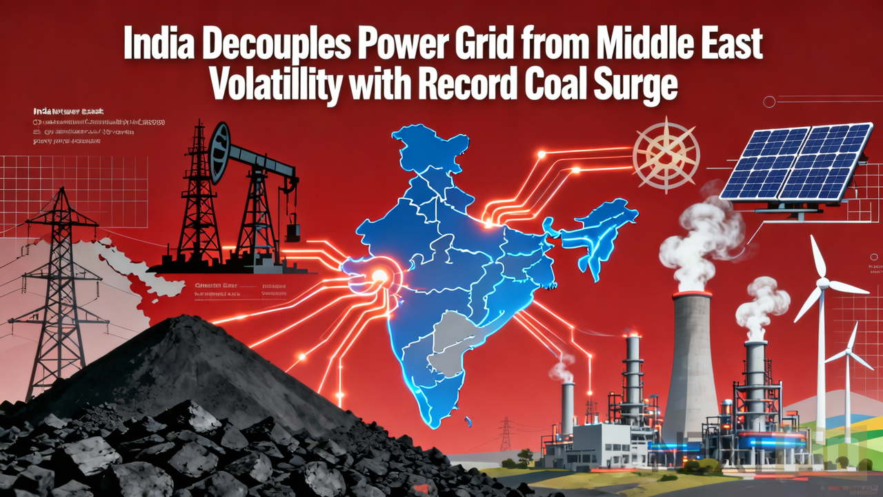 India Decouples Power Grid from Middle East Volatility with Record Coal Surge