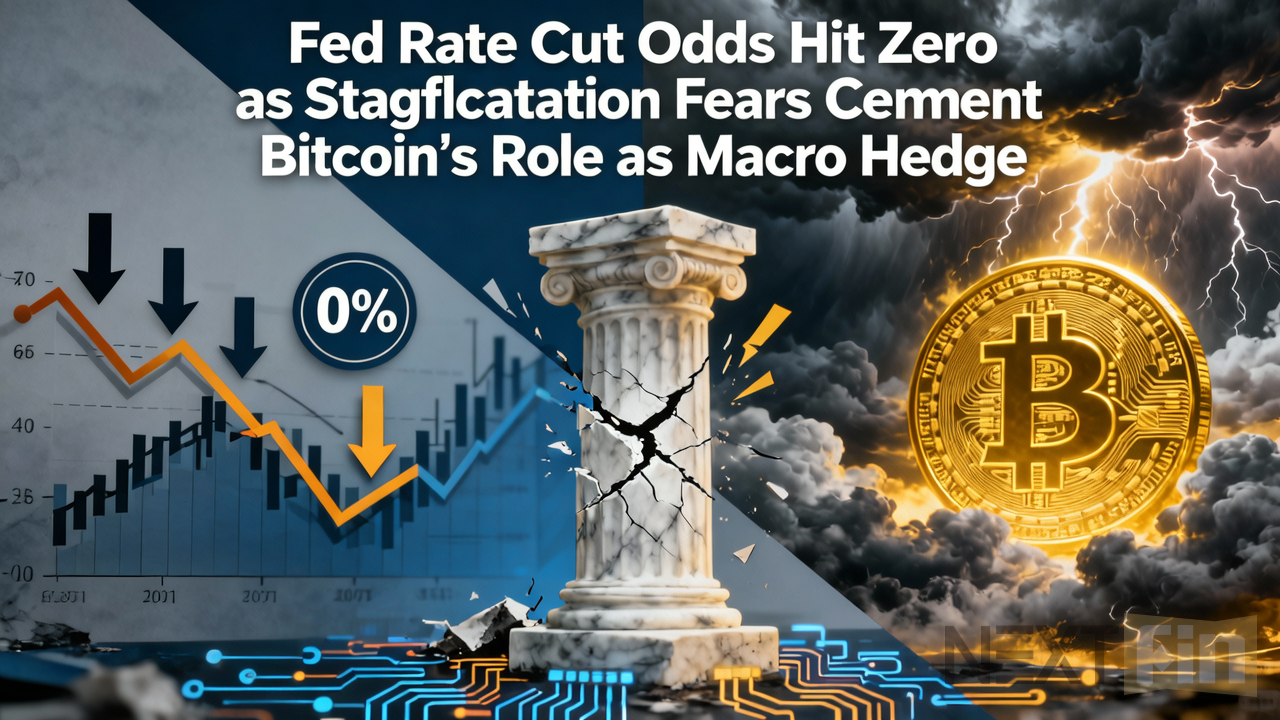 Fed Rate Cut Odds Hit Zero as Stagflation Fears Cement Bitcoin’s Role as Macro Hedge