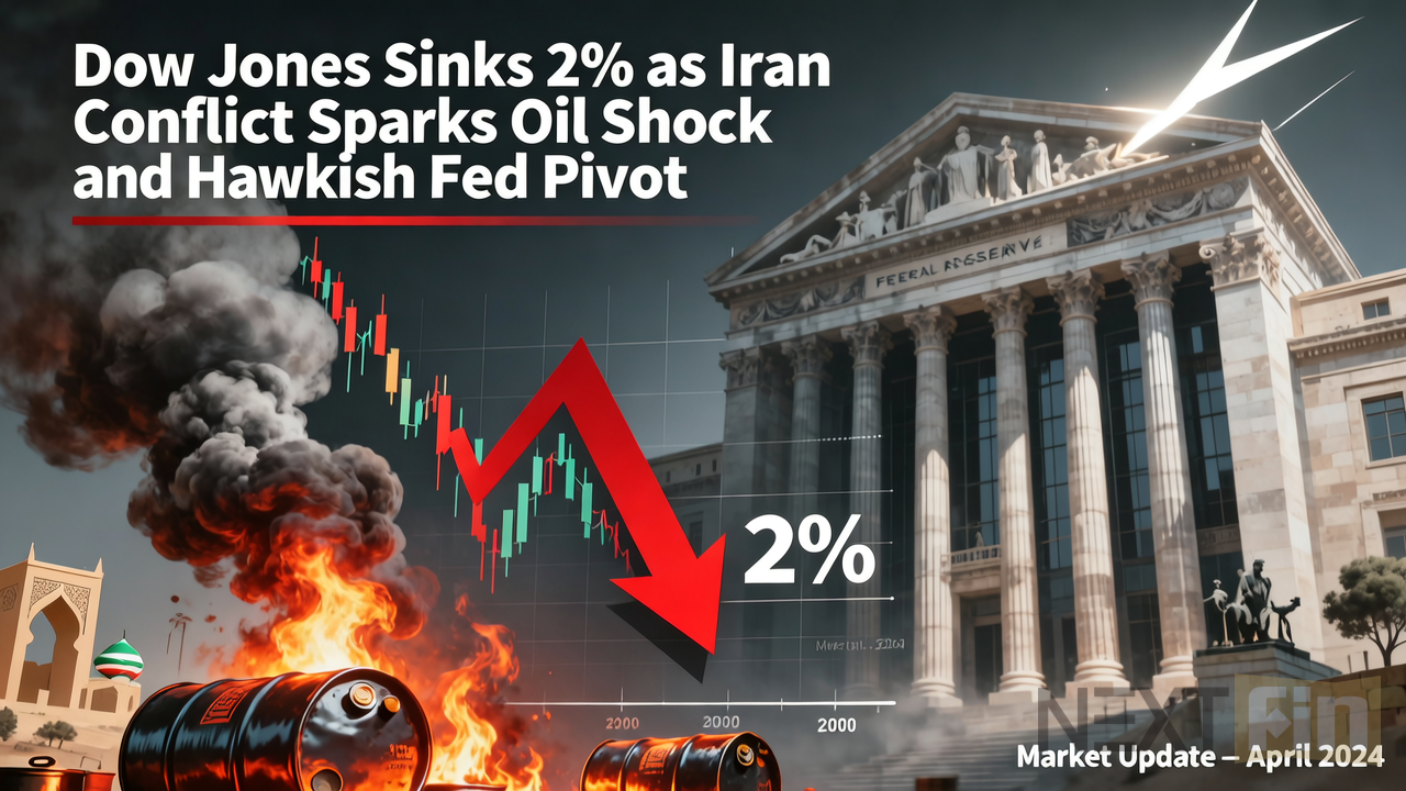 Dow Jones Sinks 2% as Iran Conflict Sparks Oil Shock and Hawkish Fed Pivot