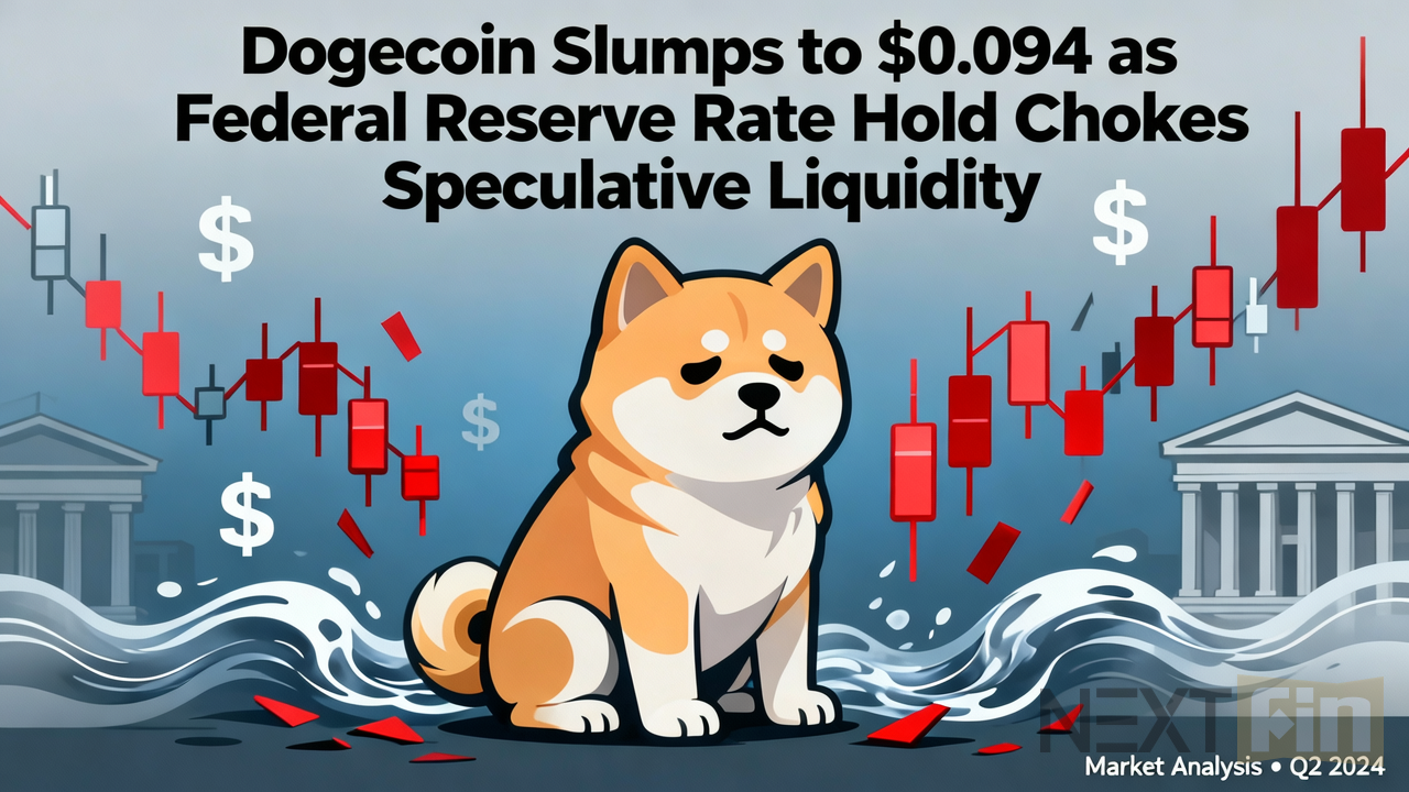 Dogecoin Slumps to $0.094 as Federal Reserve Rate Hold Chokes Speculative Liquidity