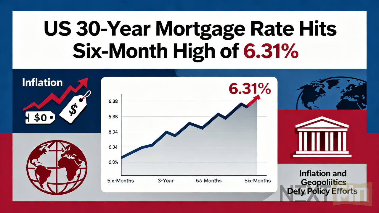 US 30-Year Mortgage Rate Hits Six-Month High of 6.31% as Inflation and Geopolitics Defy Policy Efforts