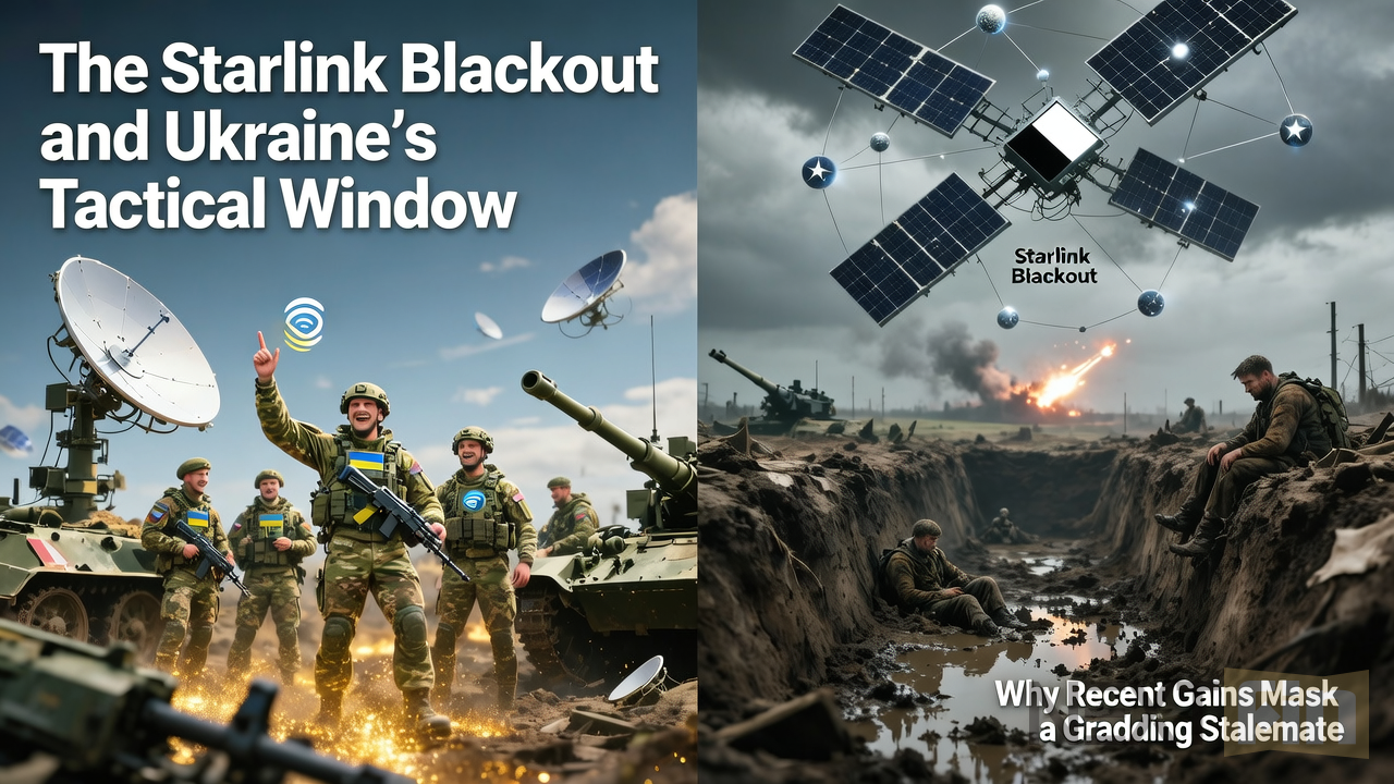 The Starlink Blackout and Ukraine’s Tactical Window: Why Recent Gains Mask a Grinding Stalemate