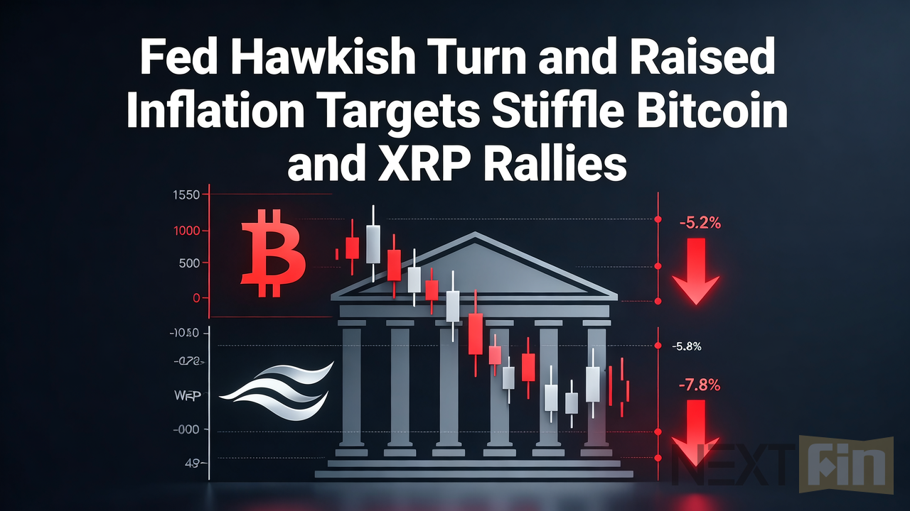 Fed Hawkish Turn and Raised Inflation Targets Stifle Bitcoin and XRP Rallies