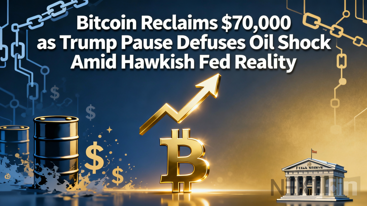 Bitcoin Reclaims $70,000 as Trump Pause Defuses Oil Shock Amid Hawkish Fed Reality
