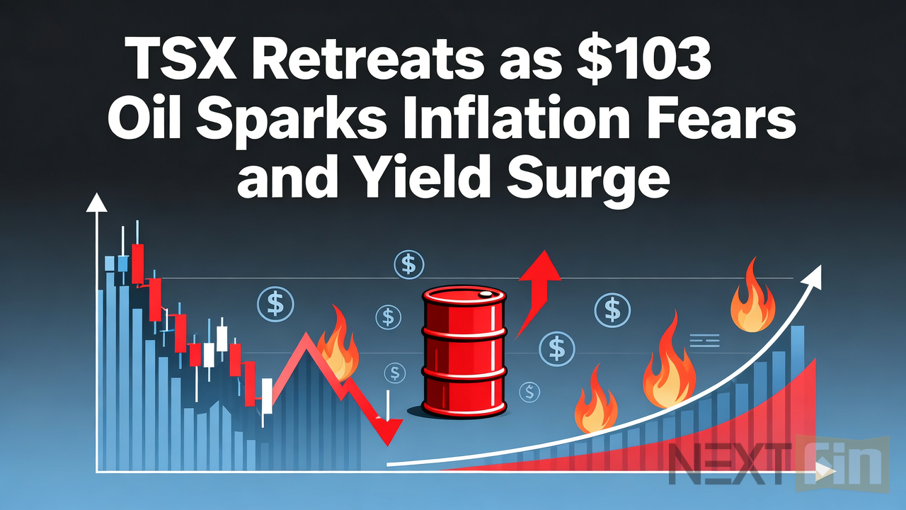 TSX Retreats as $103 Oil Sparks Inflation Fears and Yield Surge