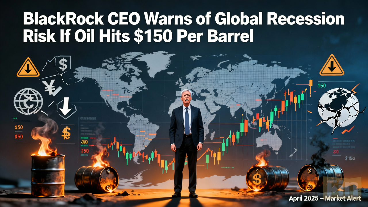 BlackRock CEO Warns of Global Recession Risk If Oil Hits $150 Per Barrel
