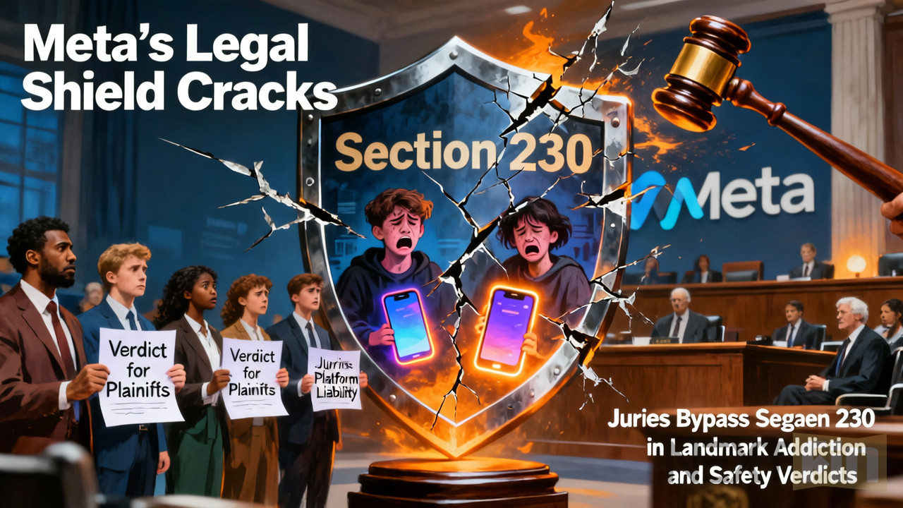 Meta’s Legal Shield Cracks as Juries Bypass Section 230 in Landmark Addiction and Safety Verdicts