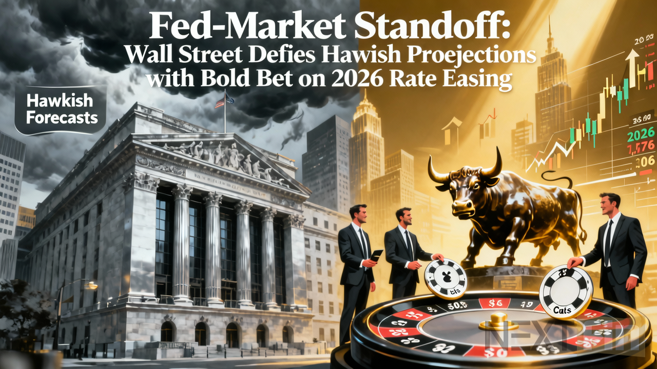 Fed-Market Standoff: Wall Street Defies Hawkish Projections with Bold Bet on 2026 Rate Easing