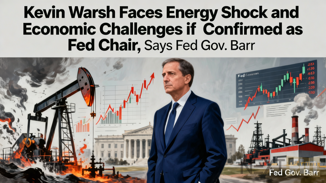 Kevin Warsh Faces Energy Shock and Economic Challenges if Confirmed as Fed Chair, Says Fed Gov. Barr