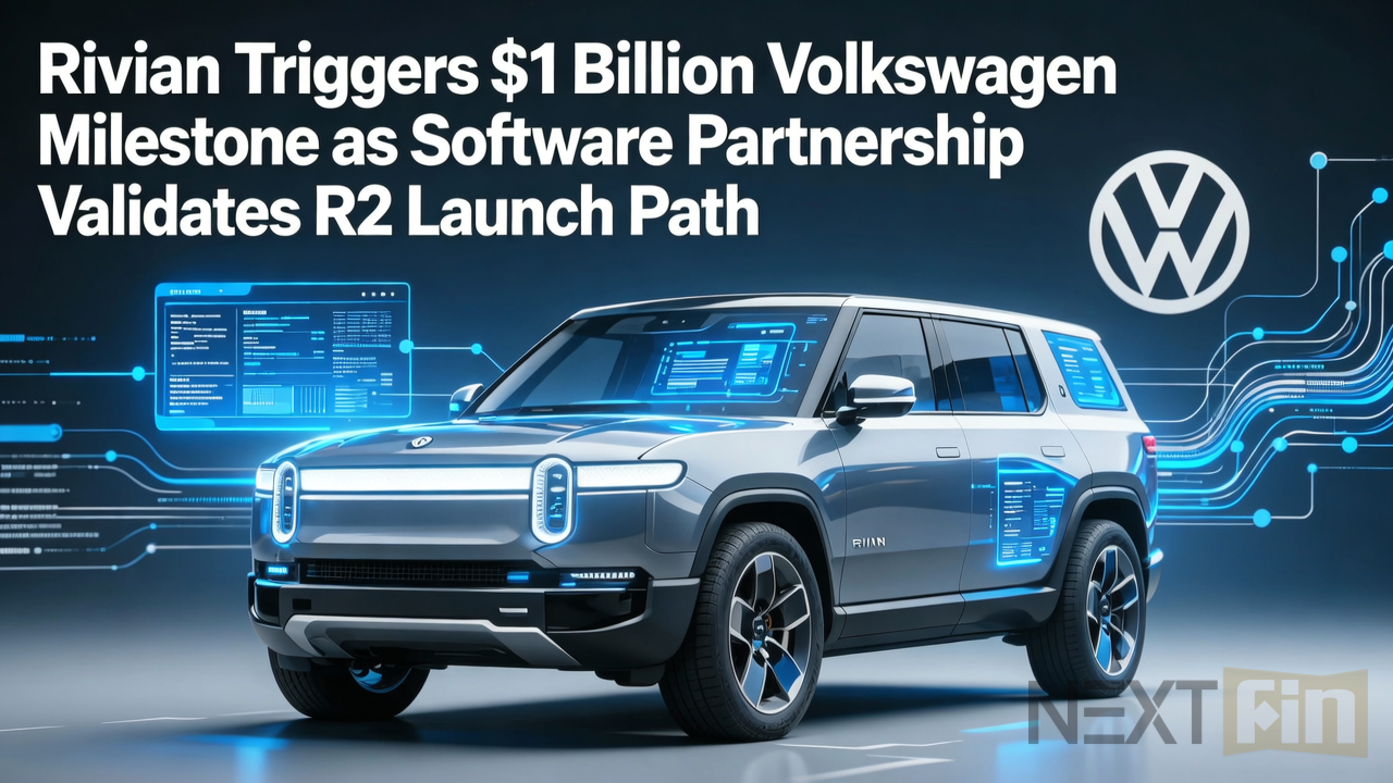 Rivian Triggers $1 Billion Volkswagen Milestone as Software Partnership Validates R2 Launch Path