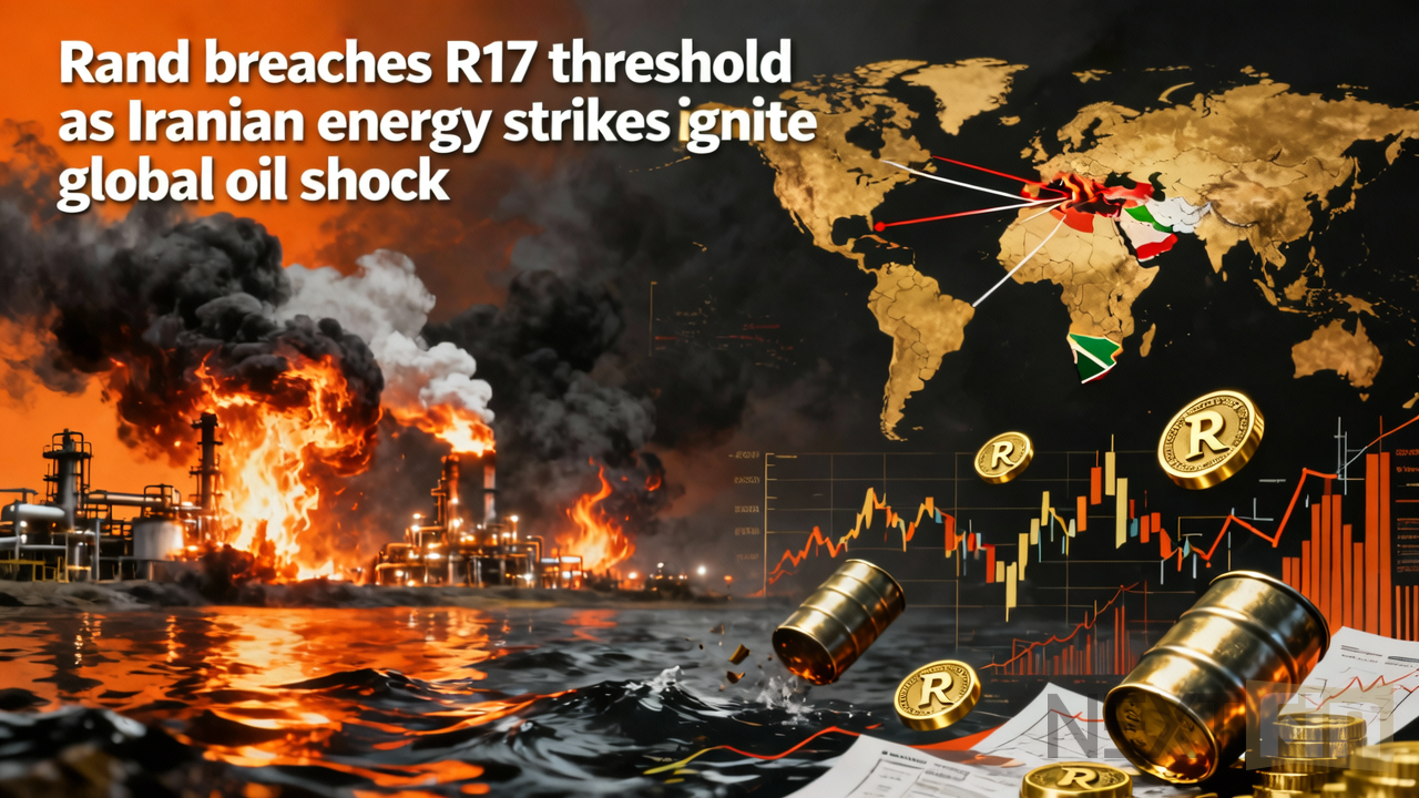 Rand breaches R17 threshold as Iranian energy strikes ignite global oil shock