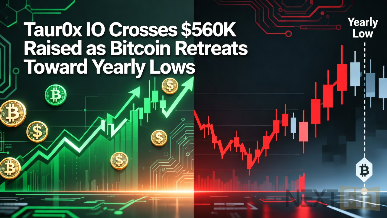 Taur0x IO Crosses $560K Raised as Bitcoin Retreats Toward Yearly Lows