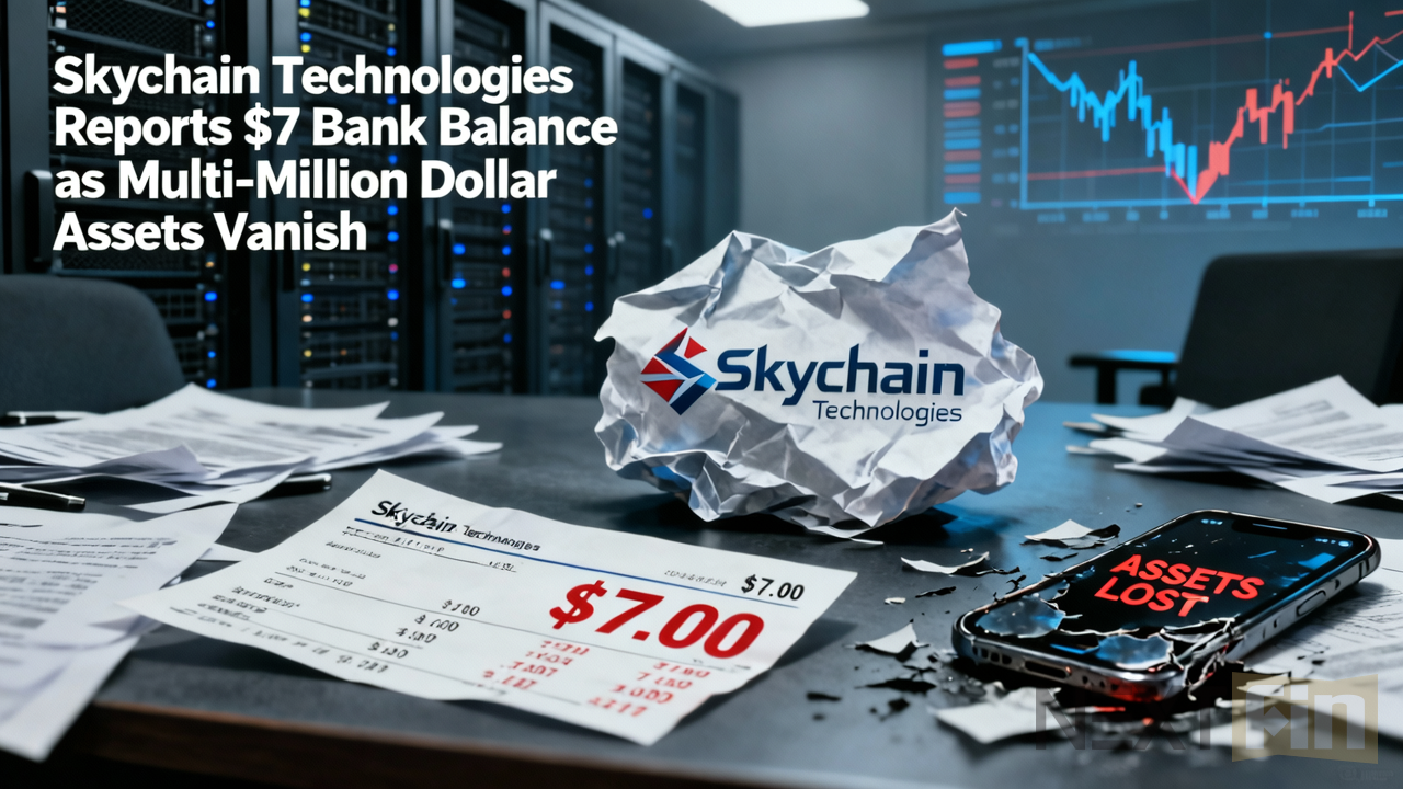 Skychain Technologies Reports $7 Bank Balance as Multi-Million Dollar Assets Vanish