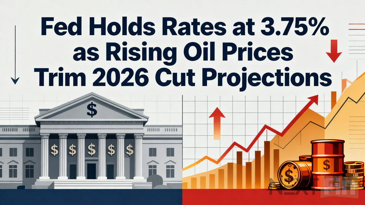 Fed Holds Rates at 3.75% as Rising Oil Prices Trim 2026 Cut Projections