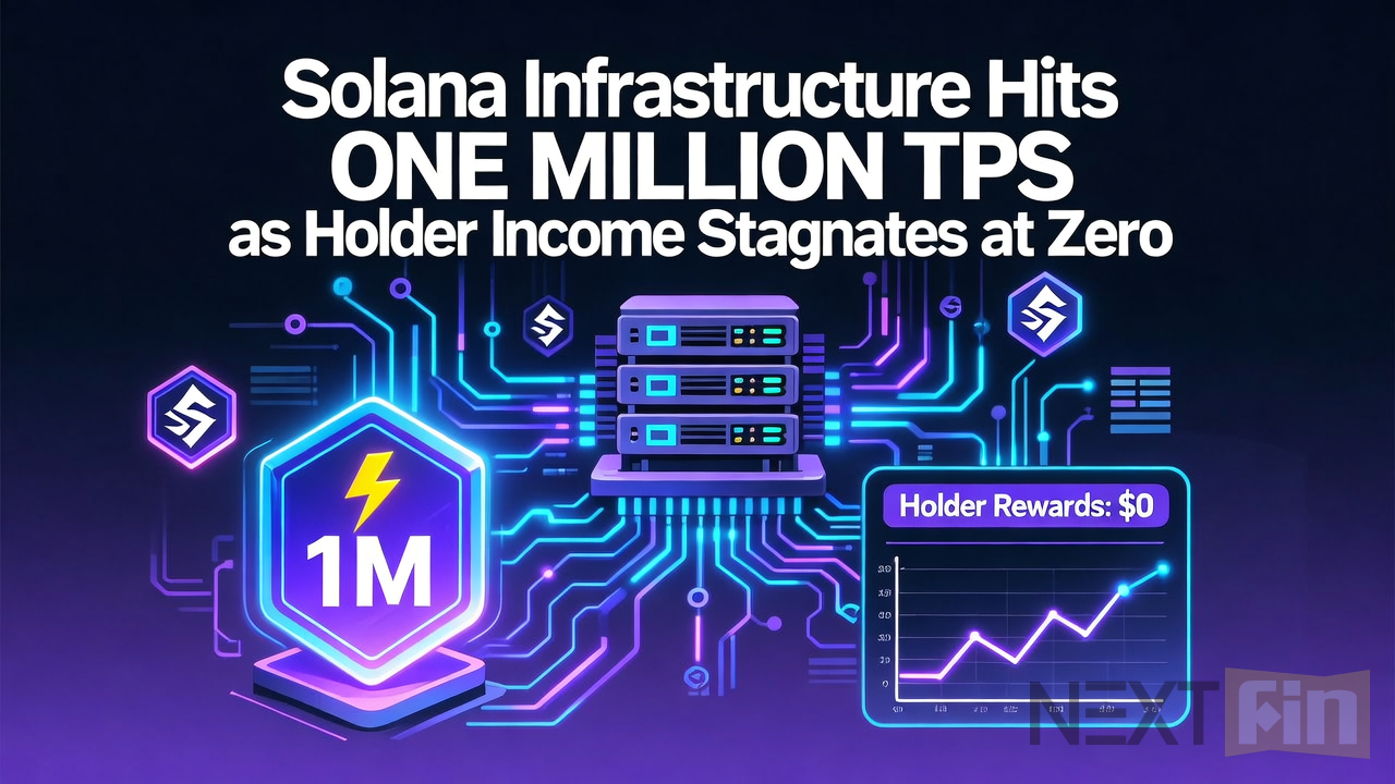 Solana Infrastructure Hits One Million TPS as Holder Income Stagnates at Zero