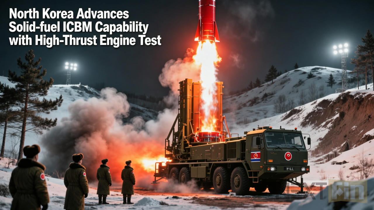 North Korea Advances Solid-Fuel ICBM Capability with High-Thrust Engine Test