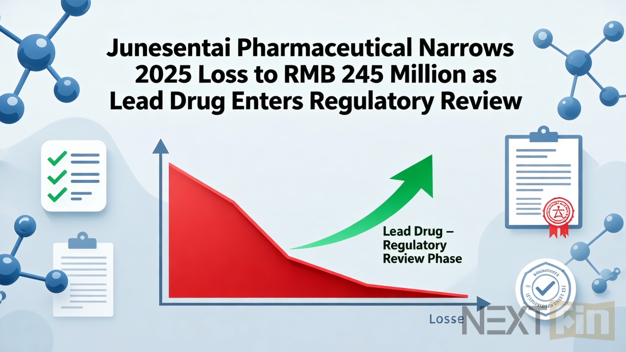 Junesentai Pharmaceutical Narrows 2025 Loss to RMB 245 Million as Lead Drug Enters Regulatory Review
