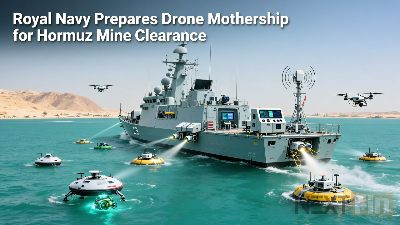 Royal Navy Prepares Drone Mothership for Hormuz Mine Clearance