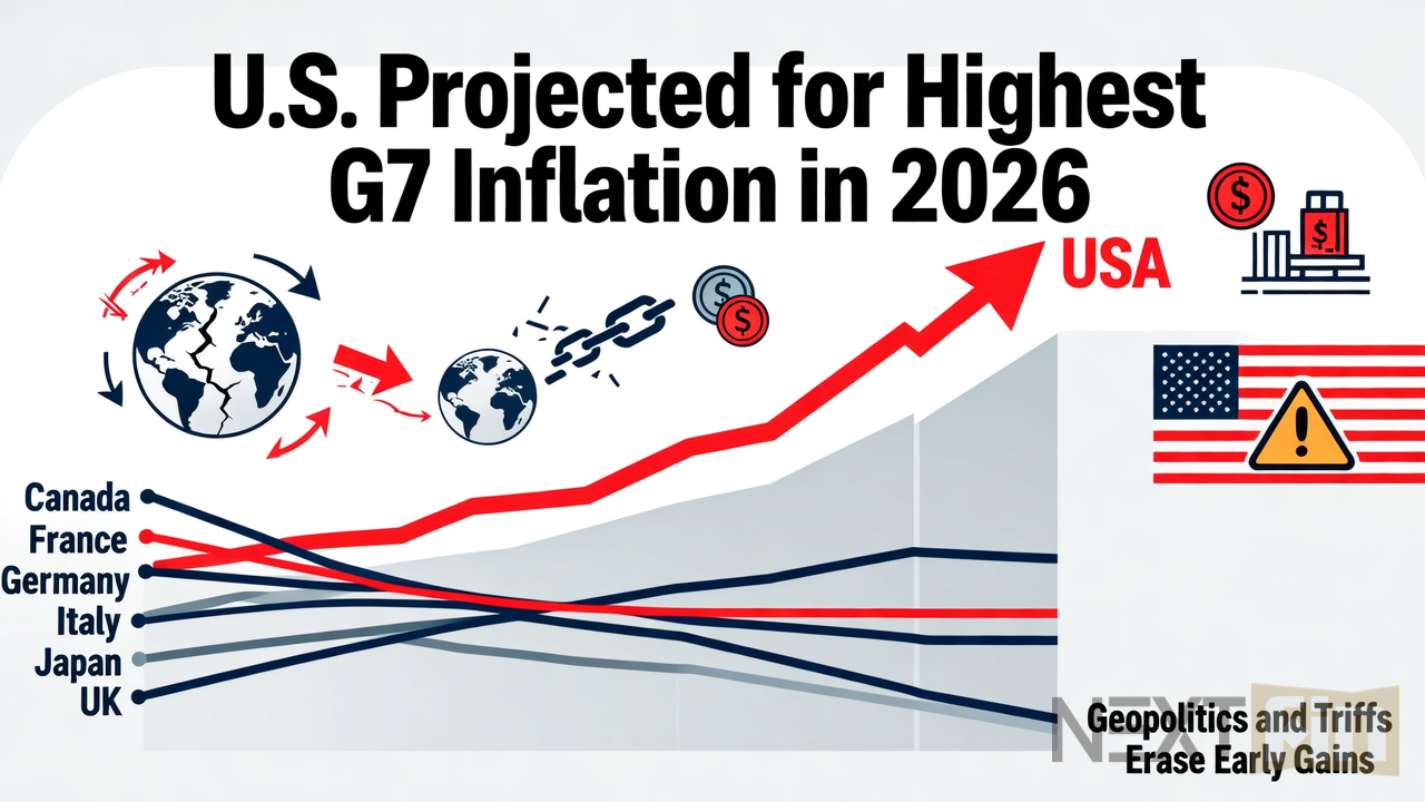 U.S. Projected for Highest G7 Inflation in 2026 as Geopolitics and Tariffs Erase Early Gains