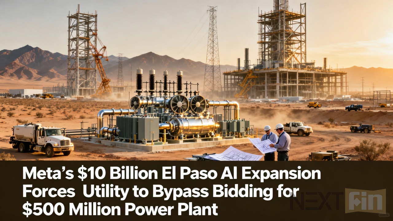 Meta’s $10 Billion El Paso AI Expansion Forces Utility to Bypass Bidding for $500 Million Power Plant