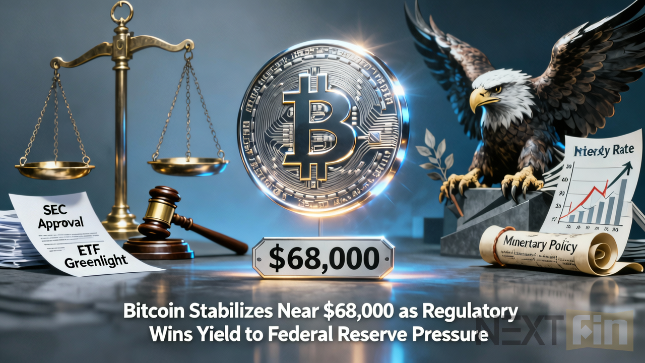 Bitcoin Stabilizes Near $68,000 as Regulatory Wins Yield to Federal Reserve Pressure
