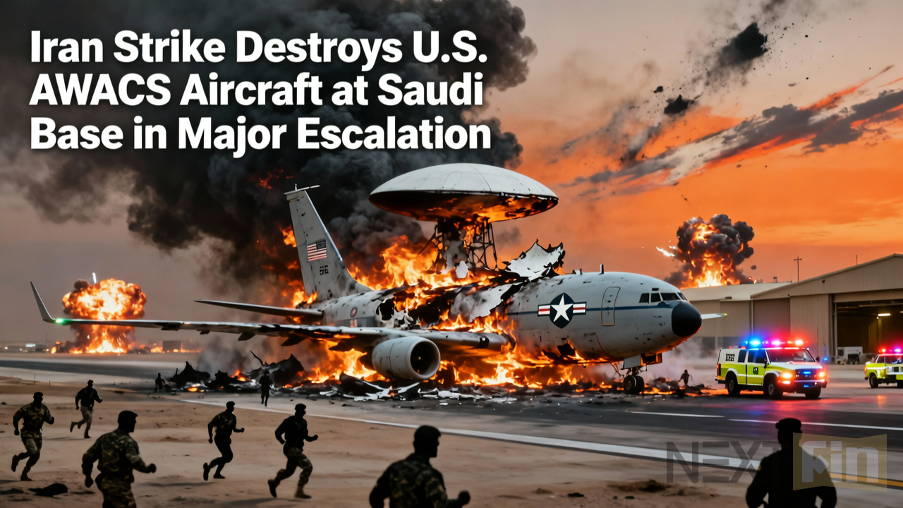 Iran Strike Destroys U.S. AWACS Aircraft at Saudi Base in Major Escalation