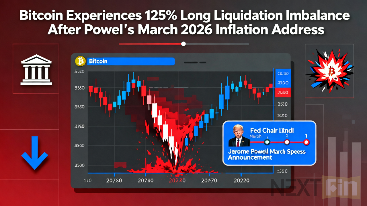 Bitcoin Experiences 125% Long Liquidation Imbalance After Powell's March 2026 Inflation Address