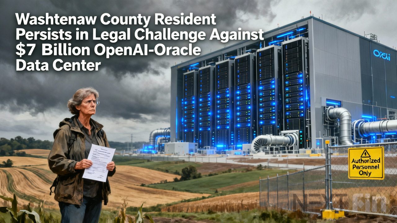 Washtenaw County Resident Persists in Legal Challenge Against $7 Billion OpenAI-Oracle Data Center