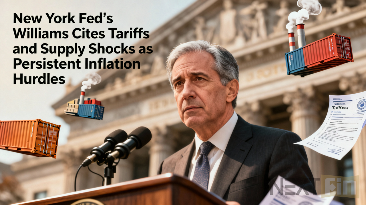 New York Fed’s Williams Cites Tariffs and Supply Shocks as Persistent Inflation Hurdles