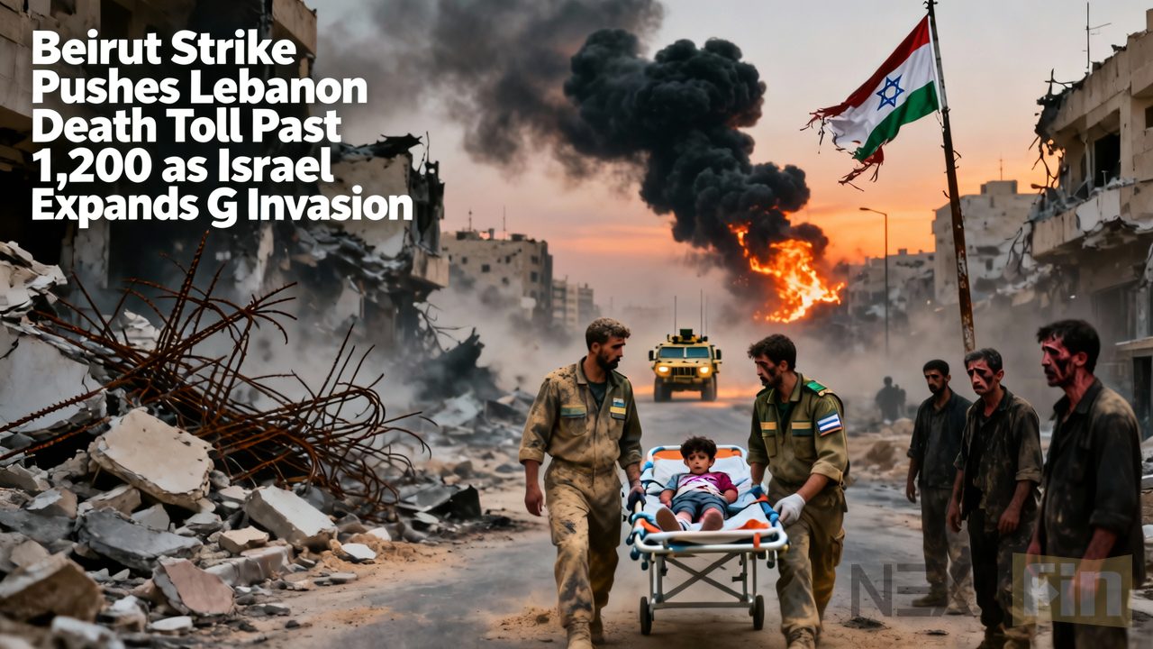 Beirut Strike Pushes Lebanon Death Toll Past 1,200 as Israel Expands Invasion